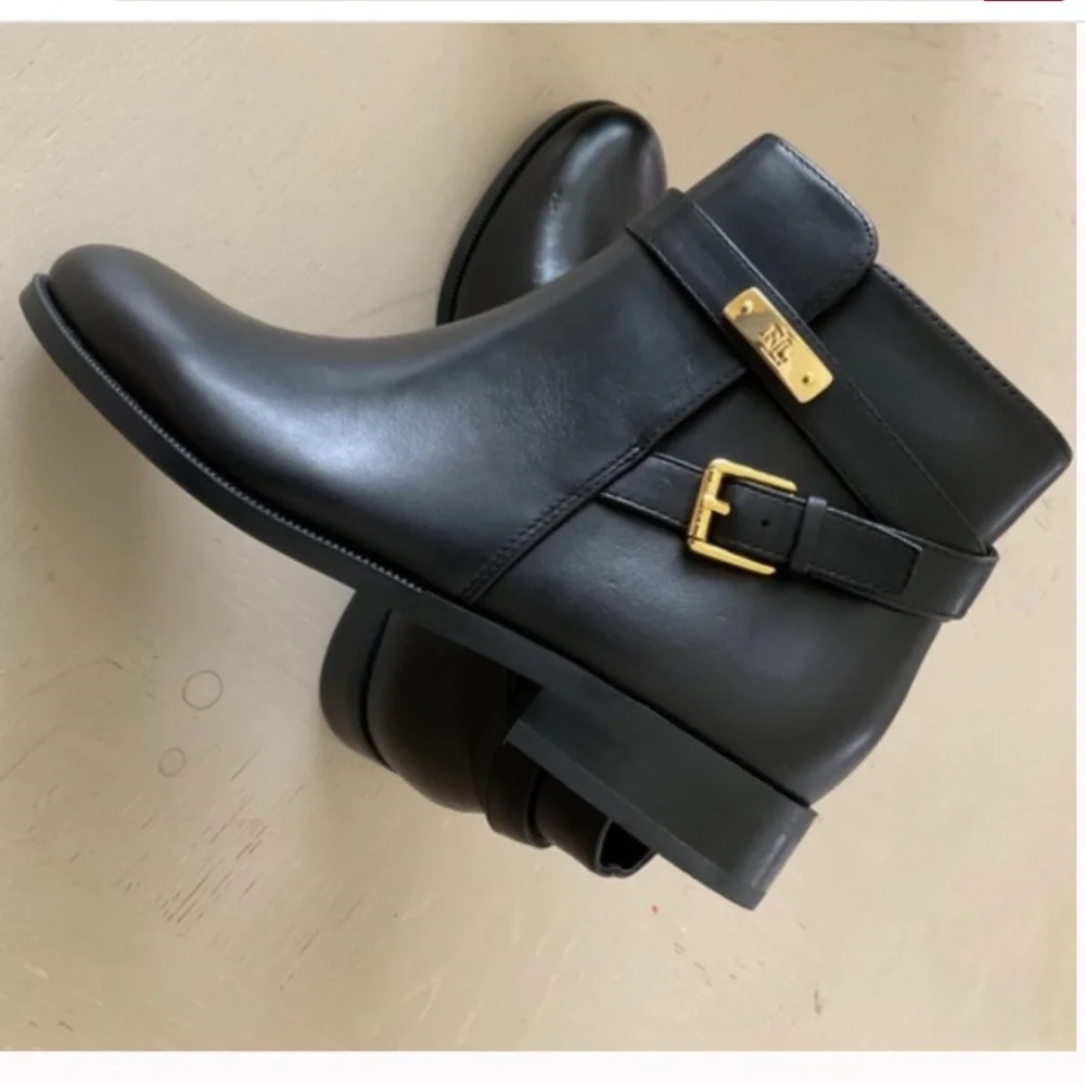 Lauren Ralph Lauren Leather Boots Size 7 New in Box - Picture 6 of 8